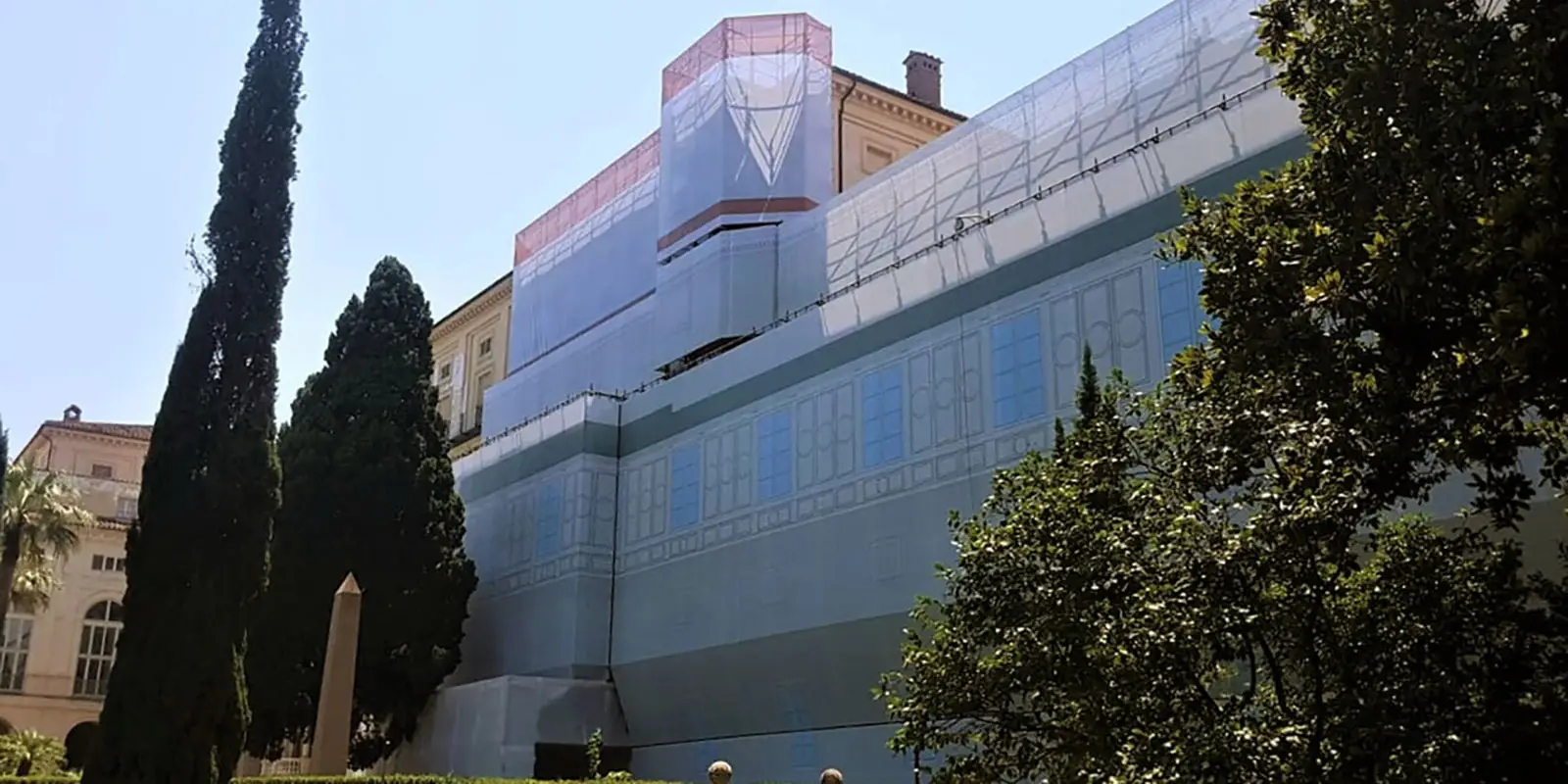 telo microforato copertura ponteggio Roma