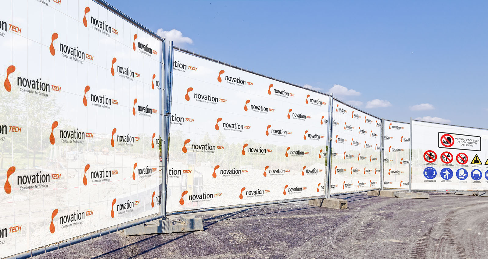 recinzione cantiere personalizzato