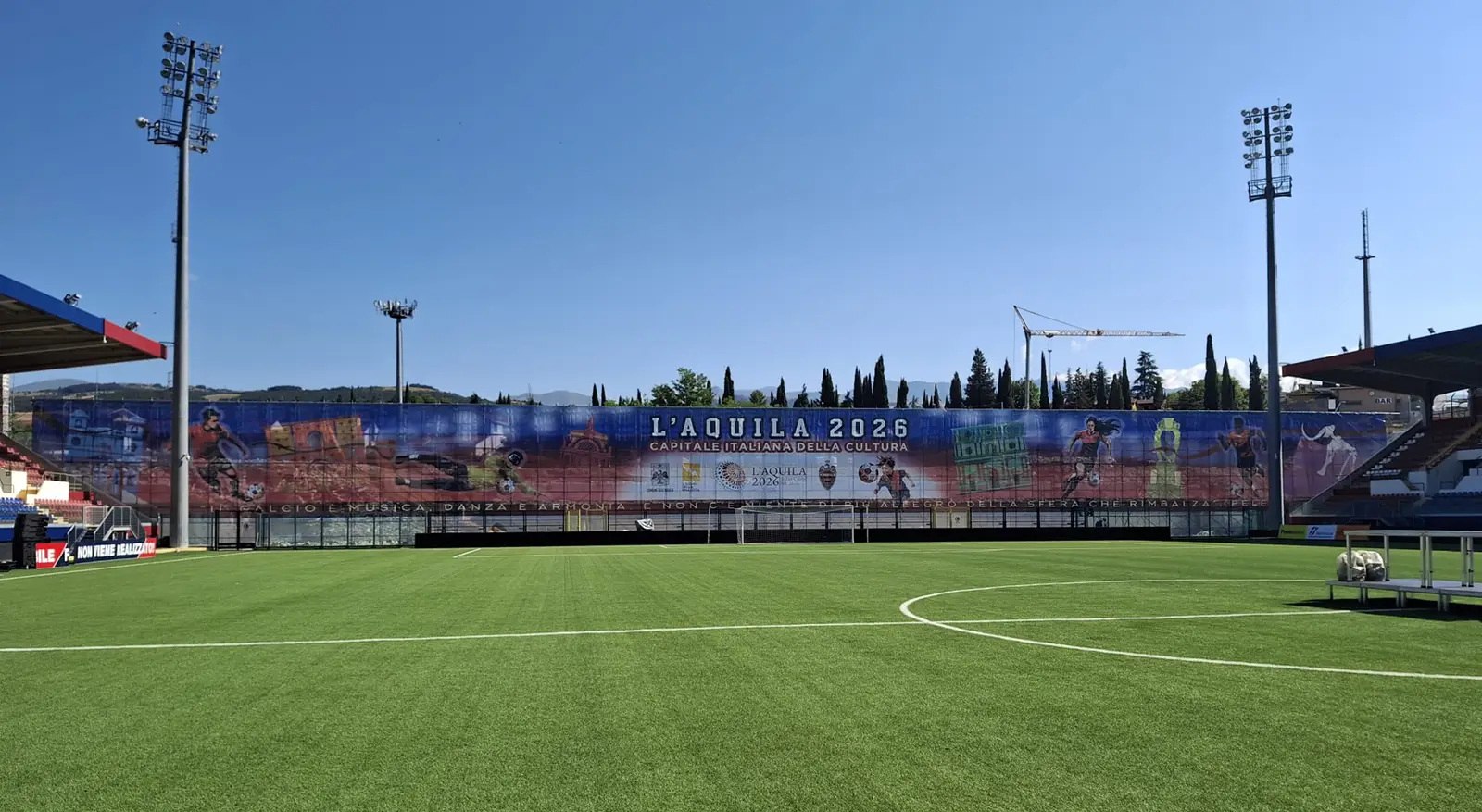 telo per ponteggio stampato stadio Aquila